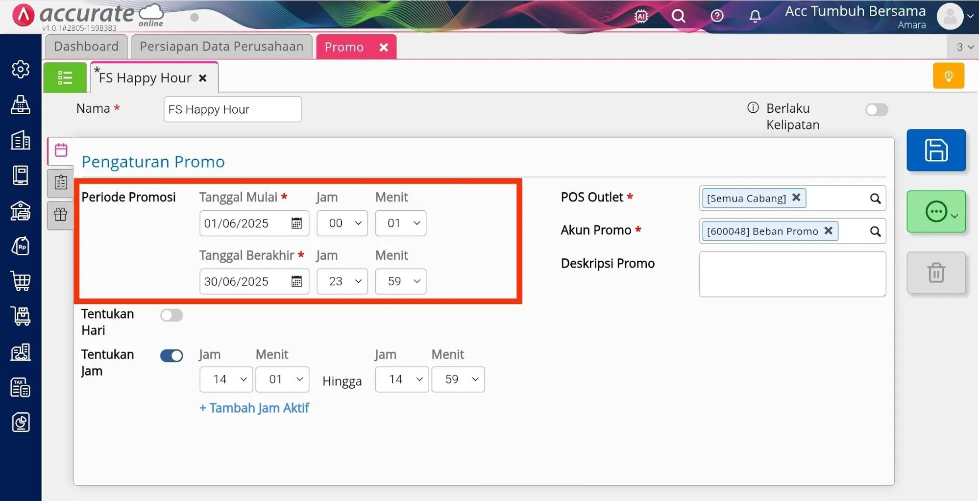 3 Cara membuat promo BOGO pada Accurate POS